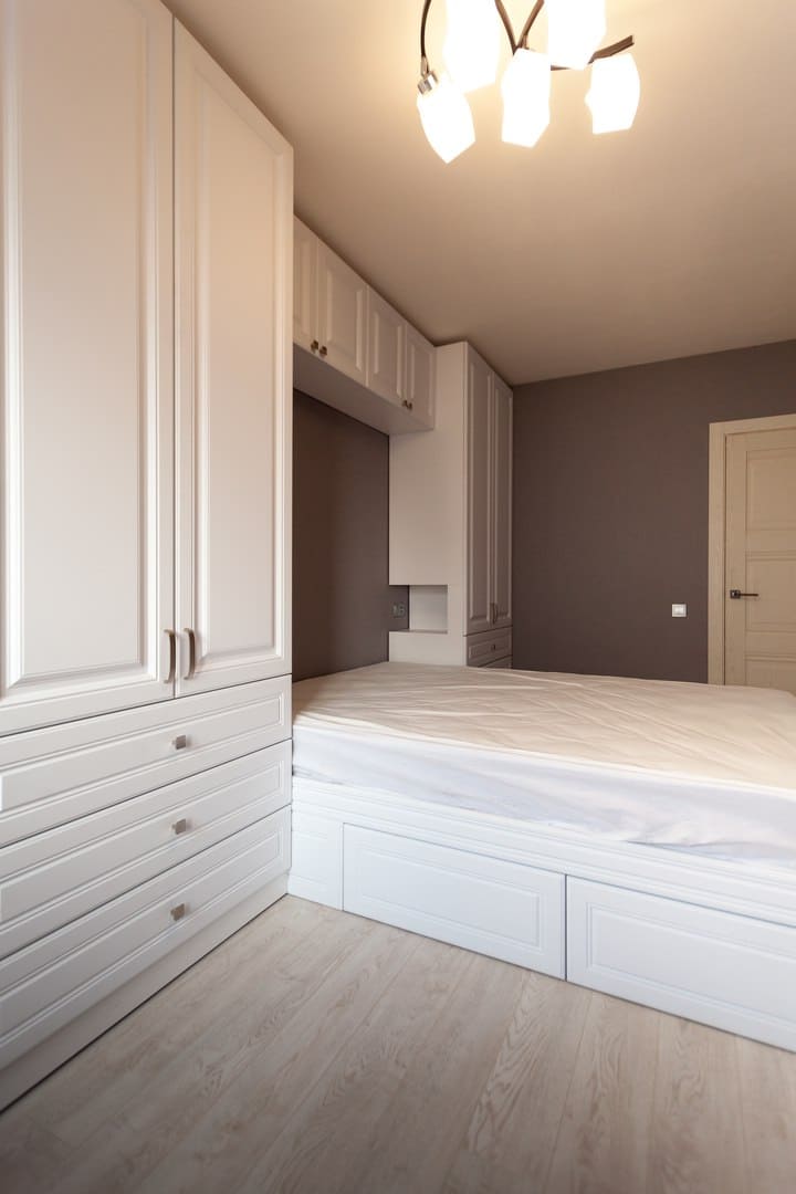 Шкаф-кровать в белом цвете 2 Шкаф-кровать в белом цвете 2