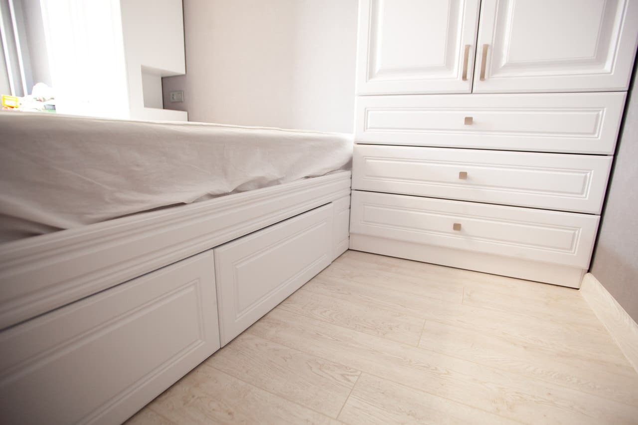 Шкаф-кровать в белом цвете 4 Шкаф-кровать в белом цвете 4