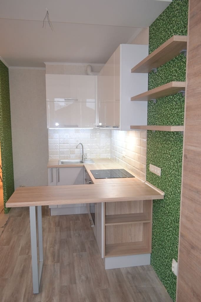 Бело-серая кухня 3 Бело-серая кухня 3