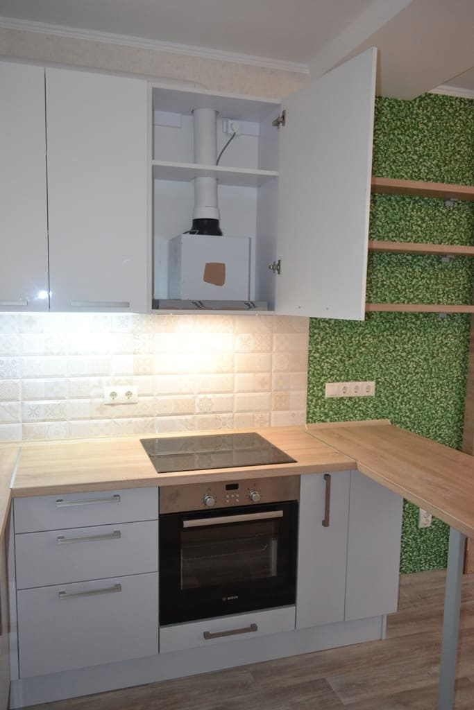 Бело-серая кухня 5 Бело-серая кухня 5