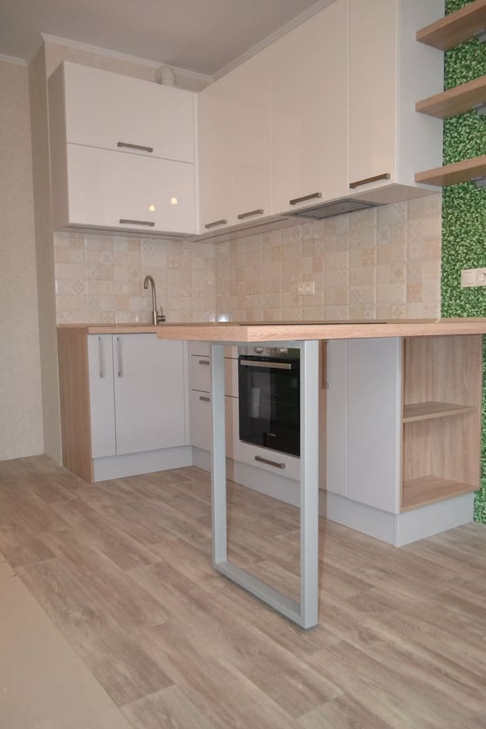 Бело-серая кухня 7 Бело-серая кухня 7