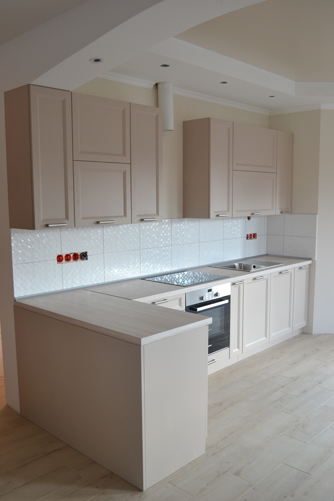 Бежевая кухня в скандинавском стиле 1