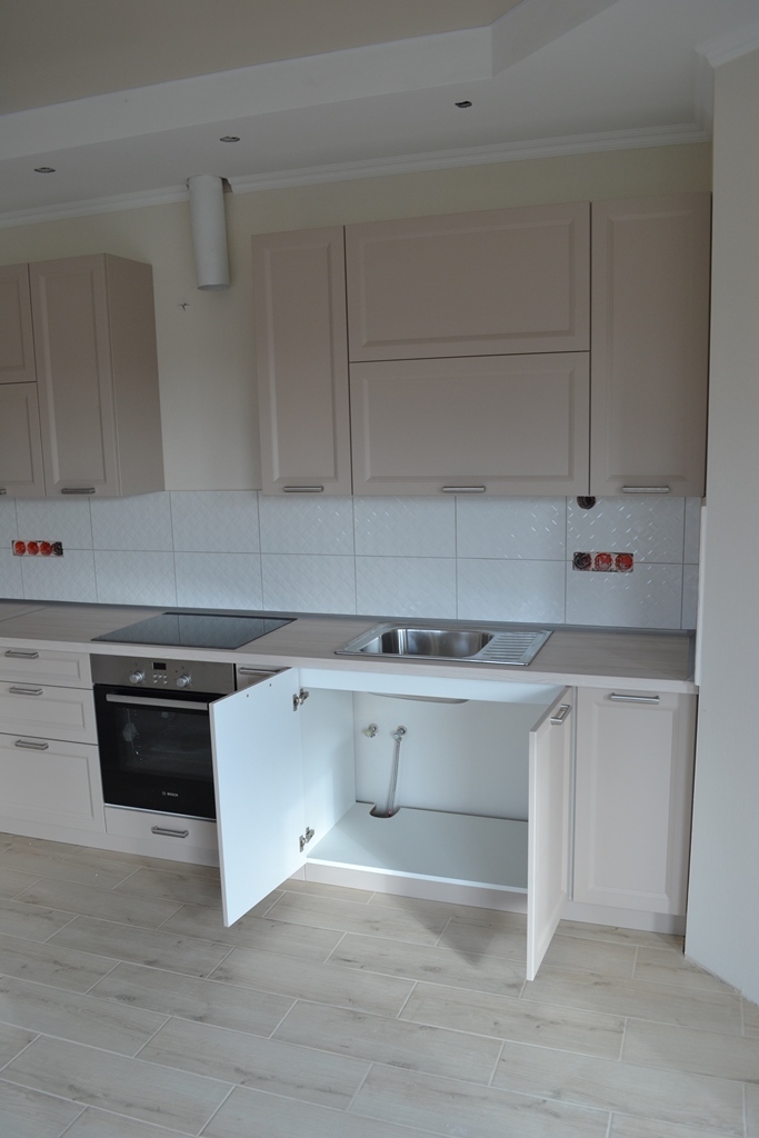 Бежевая кухня в скандинавском стиле 3