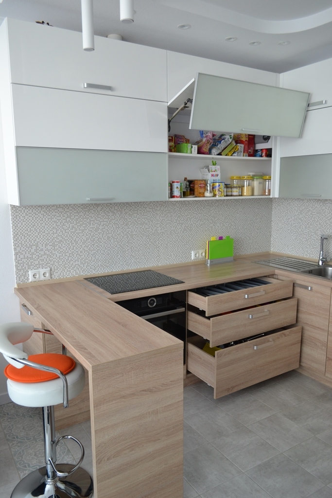 Современная кухня со светлым деревом 5 Современная кухня со светлым деревом 5